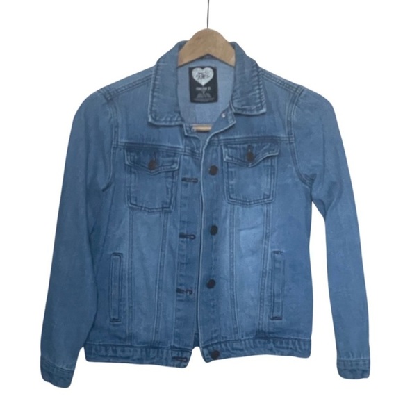 FOREVER 21 x LAZER KITTEN Got Me Pizza Classic Jean Jacket Girls Size 11/12. - Picture 15 of 16